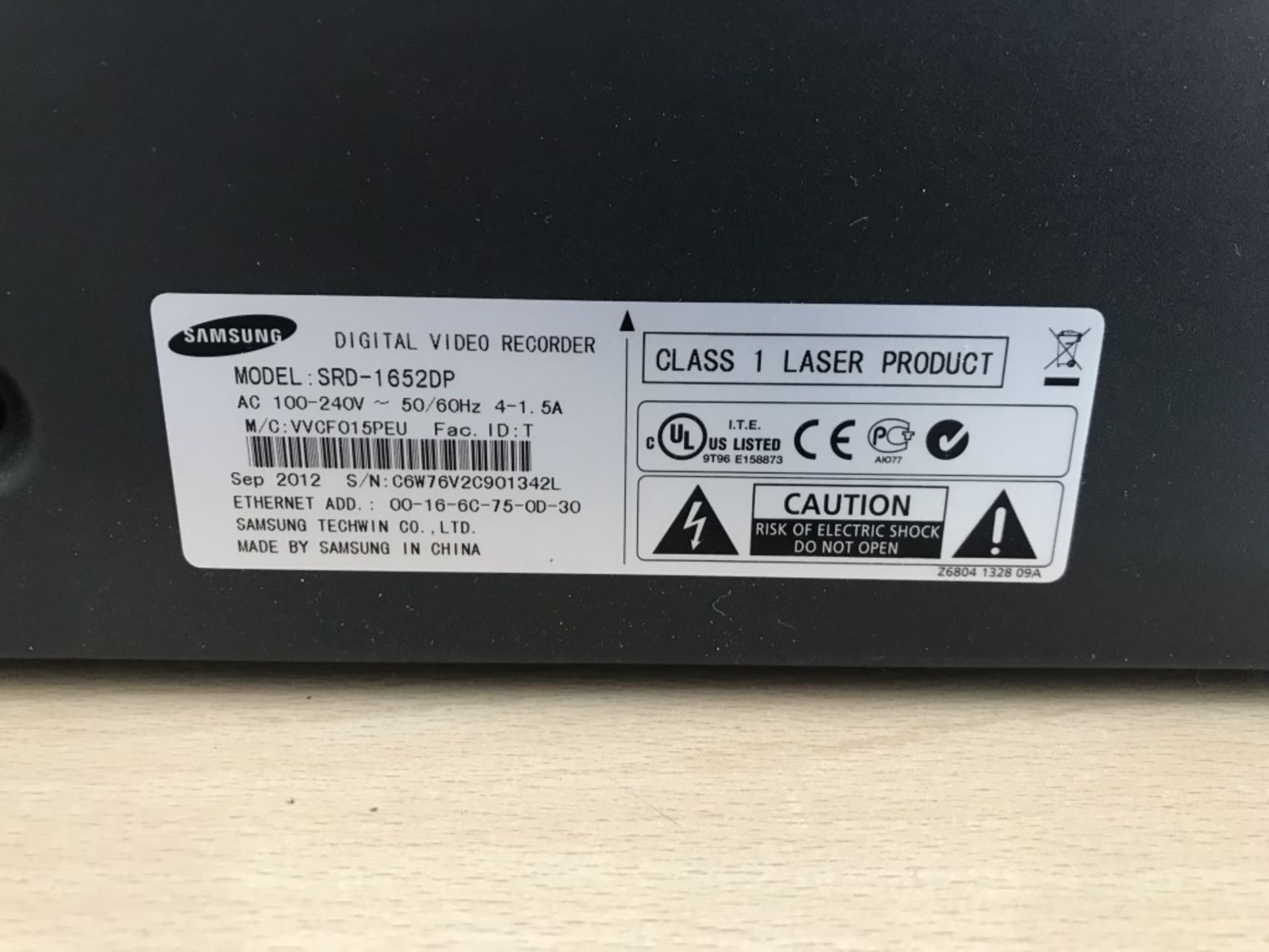 Samsung Digital Video Recorder SRD-1652D - Image 3 of 4