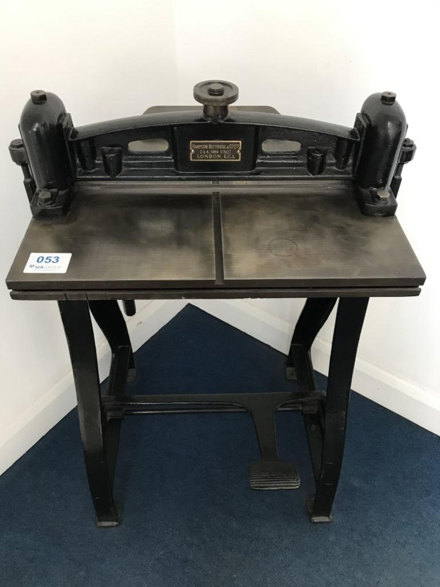 Hampson Bettridge treadle operated creaser No. 114