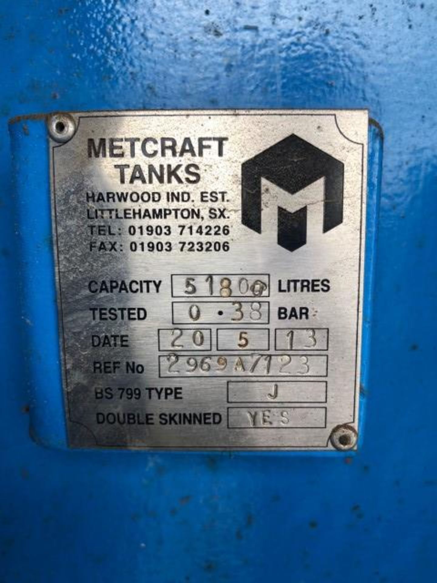 Metcraft double skined 51,800 litre capacity fuel tank - Image 3 of 5