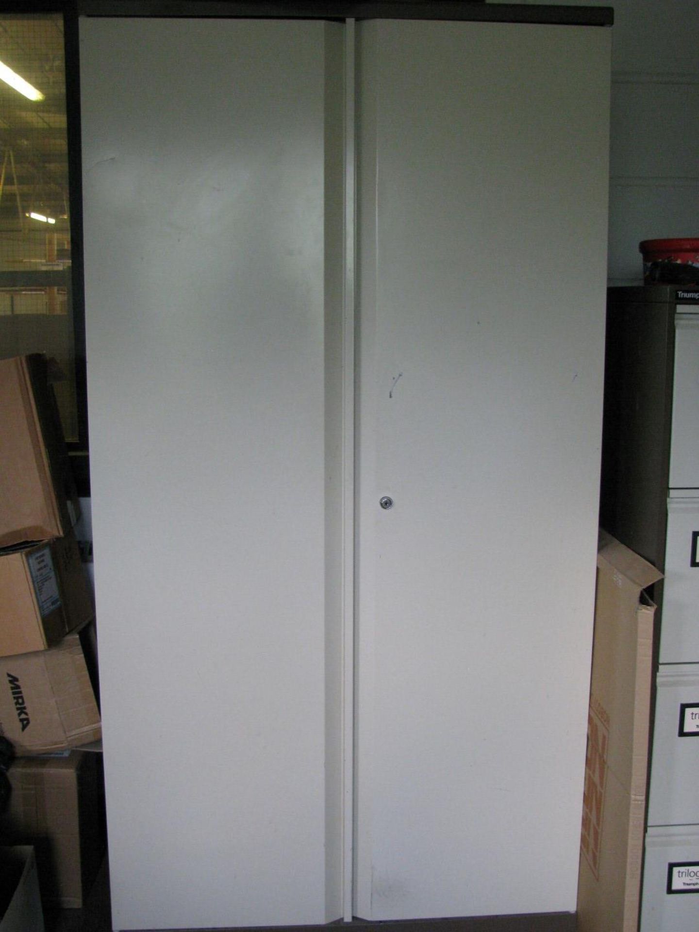 (3) Various steel stationery cupboards