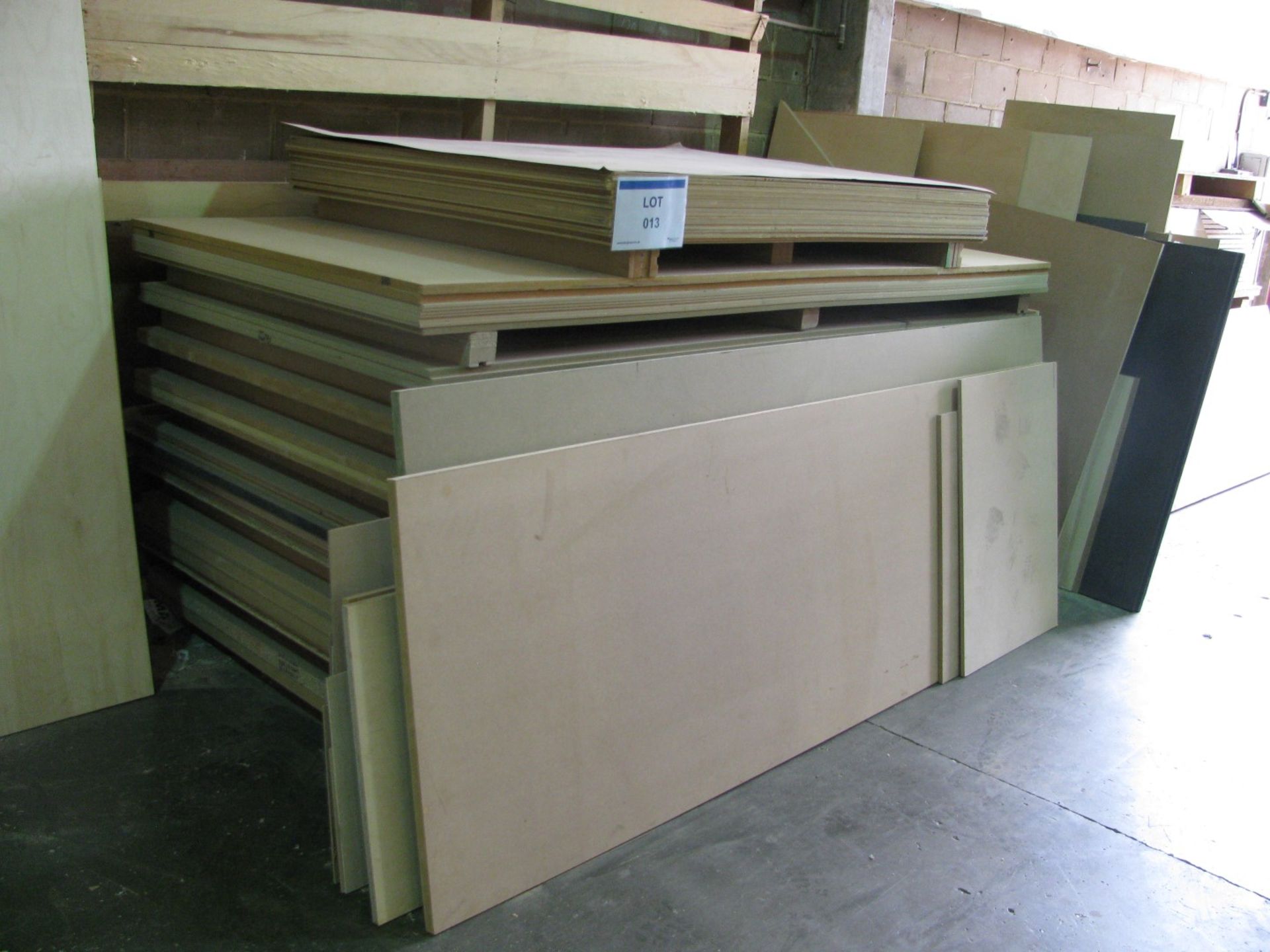 Stack of various sheet size MDF boards - Image 2 of 2