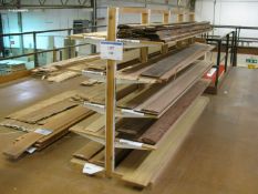 Contents of A Frame rack to include various length veneer
