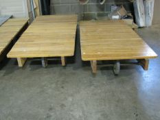 (2) Timber framed product trolleys