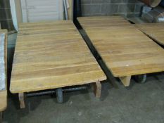 (2) Timber framed product trolleys