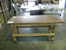 Timber framed work bench