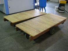 (2) Timber framed product trolleys