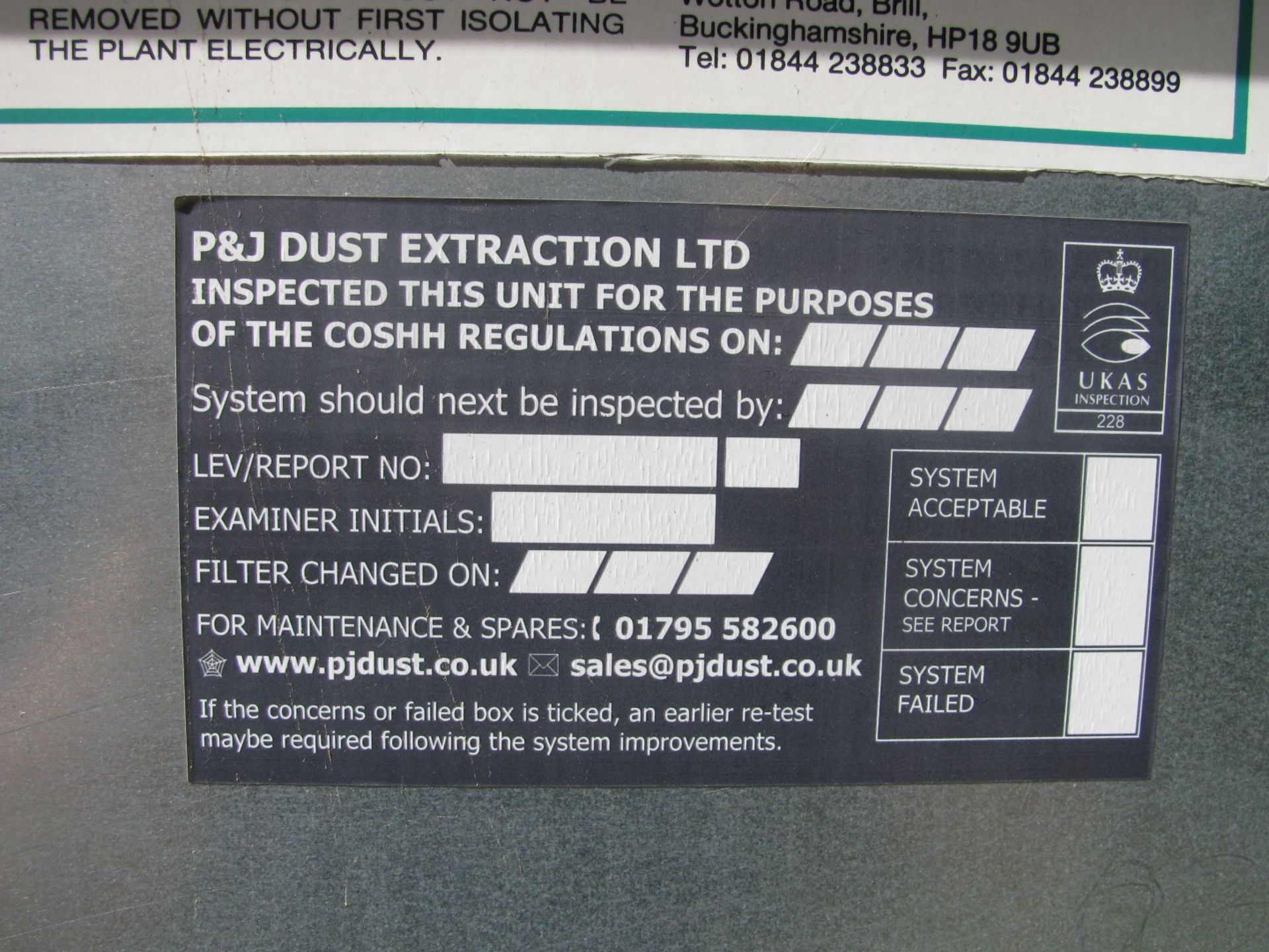 P & J Dust Extraction Ltd 6 bag dust extraction unit - Image 4 of 4