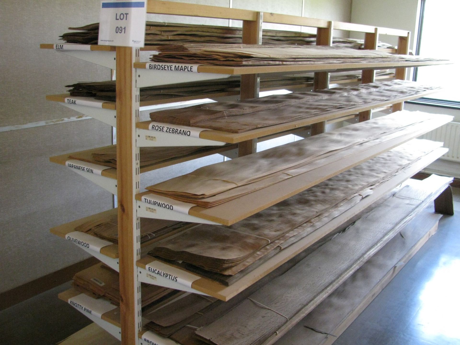 Contents of A Frame rack to include various length veneer - Image 2 of 2