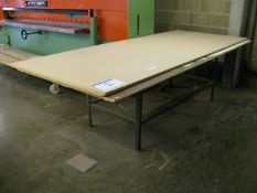 (2) Steel framed work benches