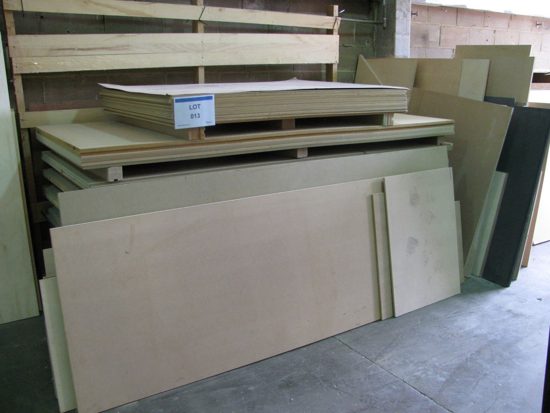 Stack of various sheet size MDF boards