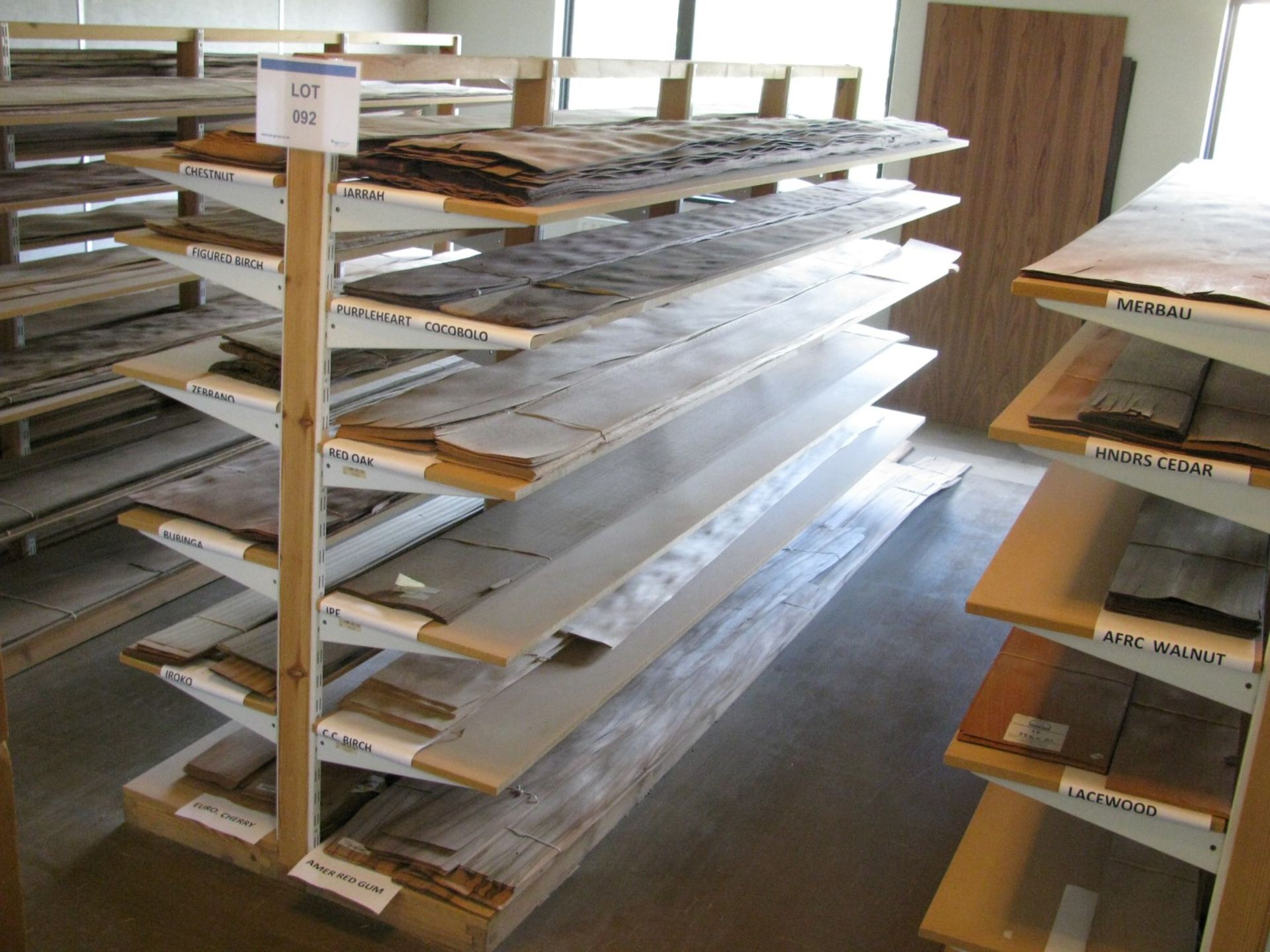 Contents of A Frame rack to include various length veneer - Image 2 of 2