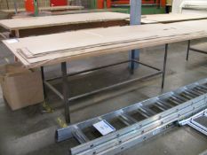 (2) Steel framed work benches