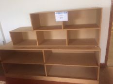 (2) MDF shelf units