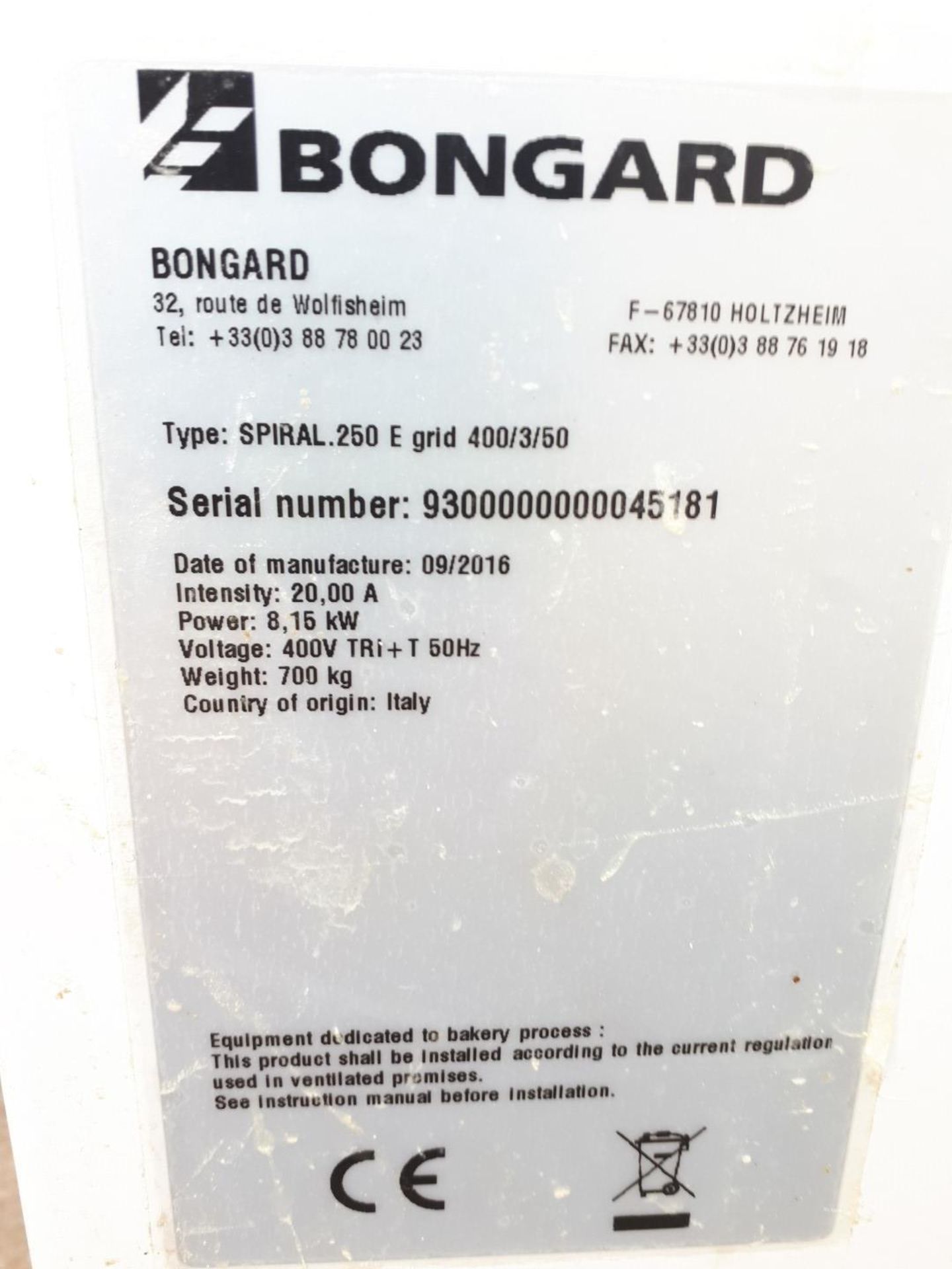 Bongard Spiral 250 E Spiral Mixer - Image 5 of 5