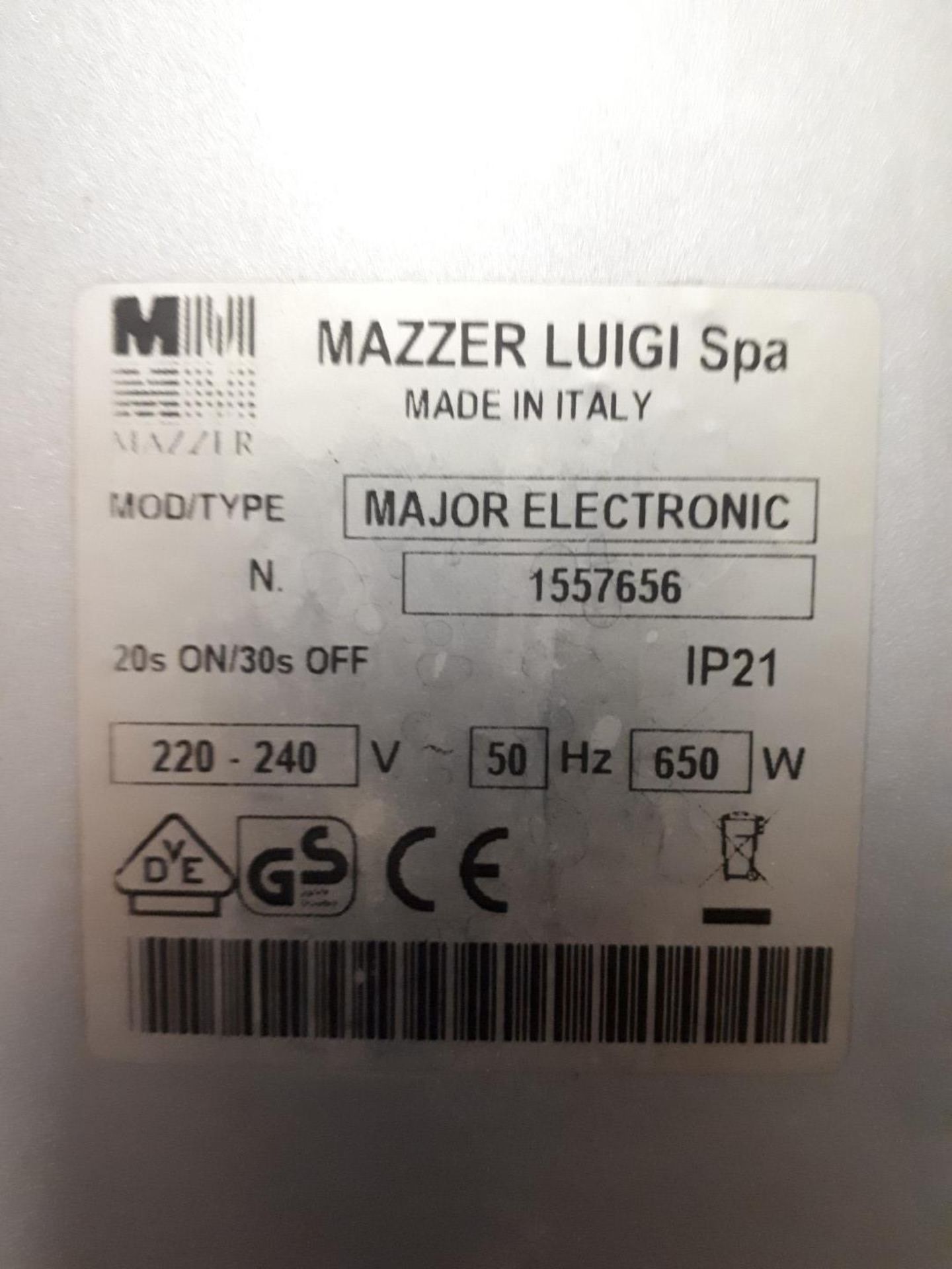 Mazzer Luigi Spa Major Electronic On-Demand Coffee Grinder - Image 3 of 3