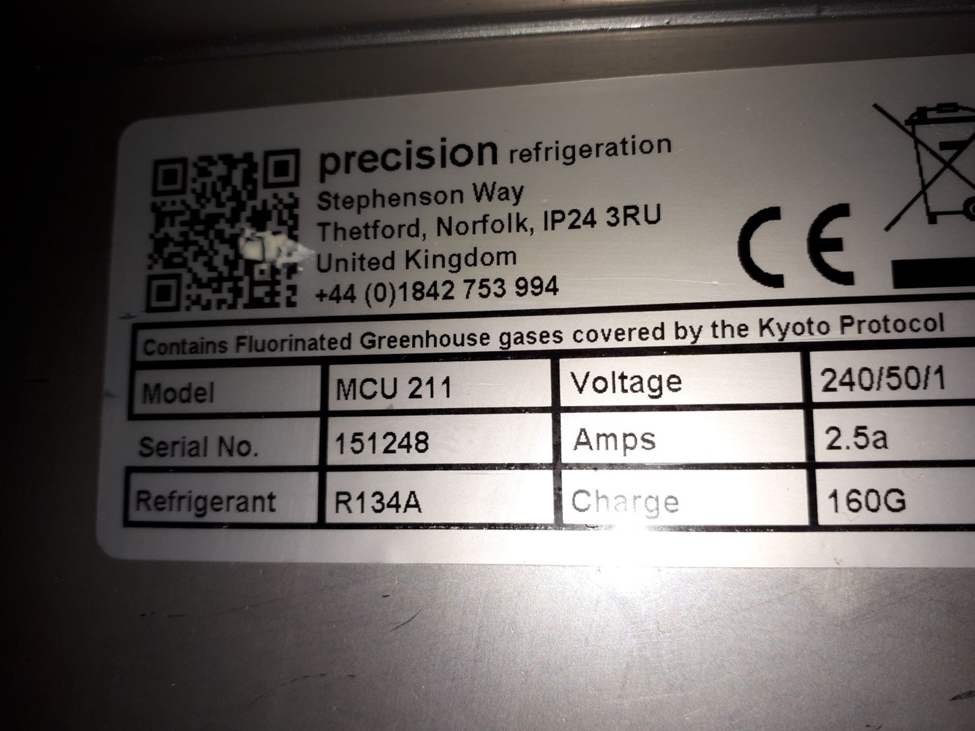 Precision MCU 211 Stainless Steel Two Door Counter Fridge - Image 4 of 4