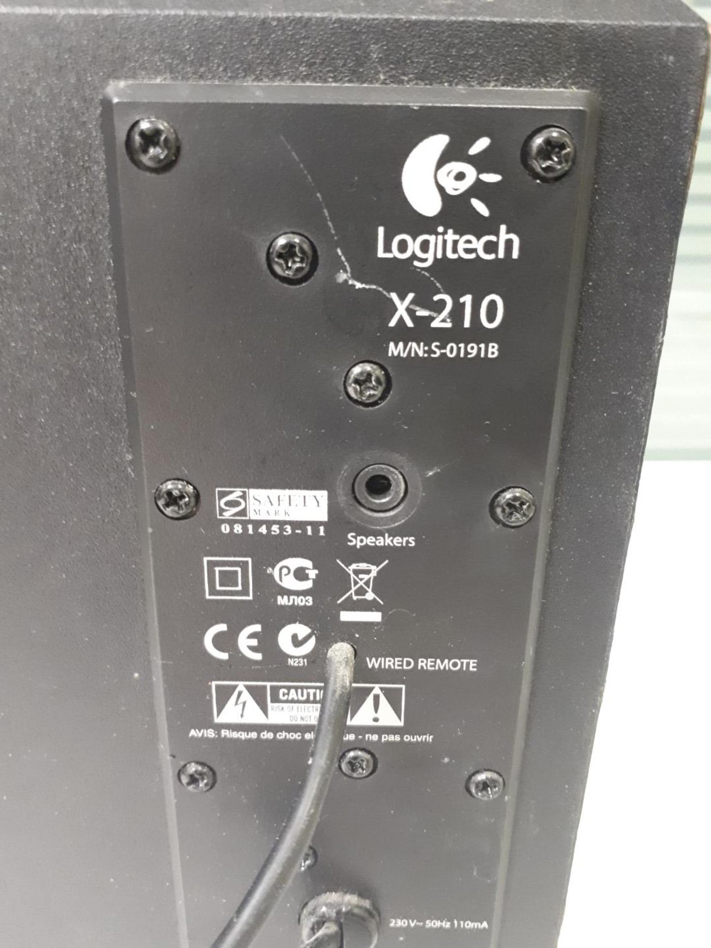 Logitech X-210 2.1 Stereo Multimedia Speaker System - Image 2 of 2