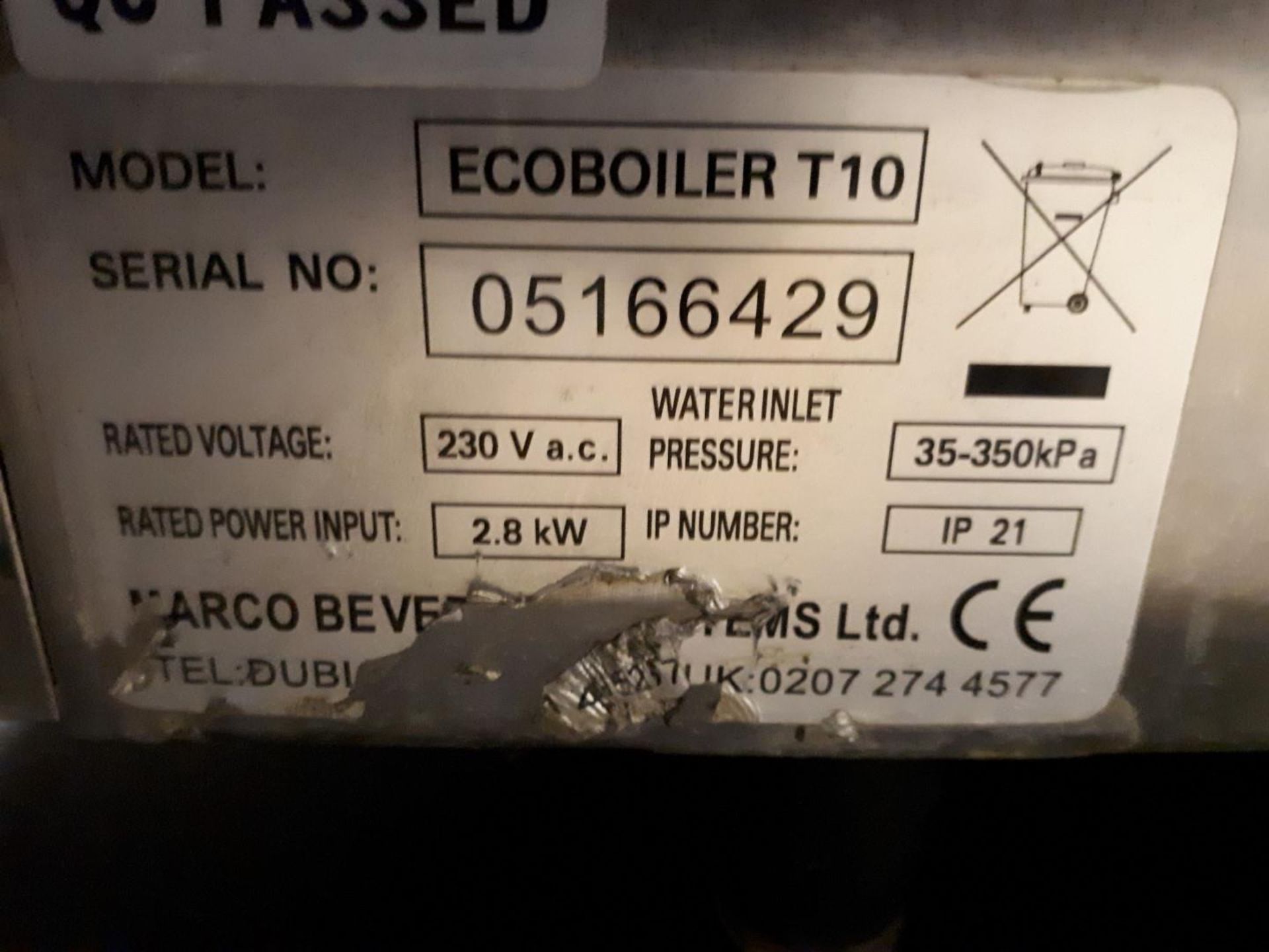 Marco T10 10 Ltr Ecoboiler Water Boiler - Image 3 of 3