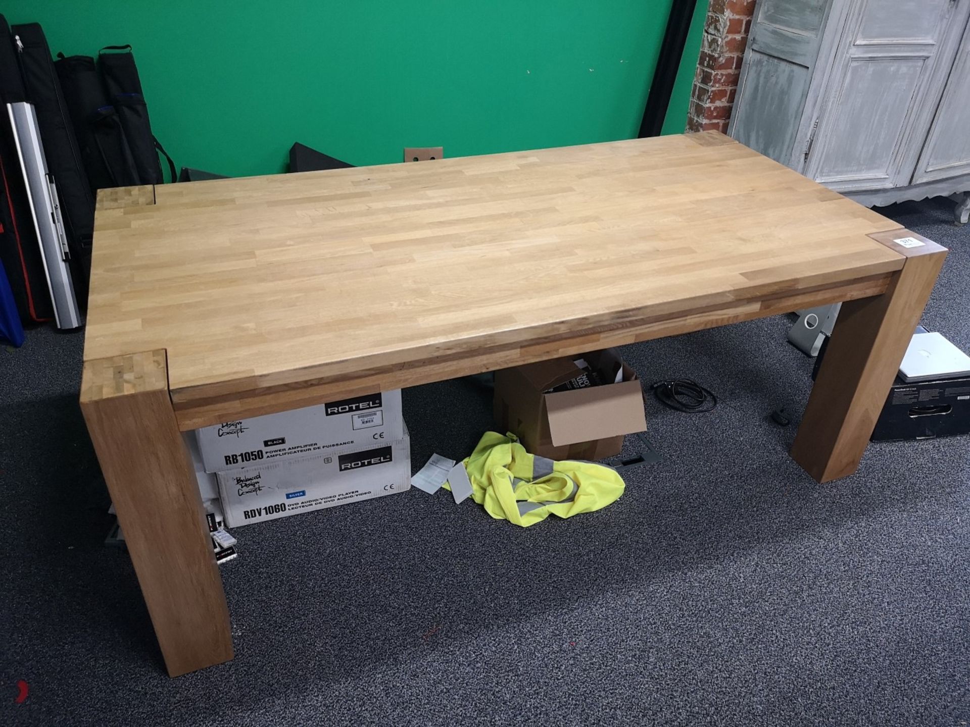 Hardwood Oak Table (approx 2M x 1M)