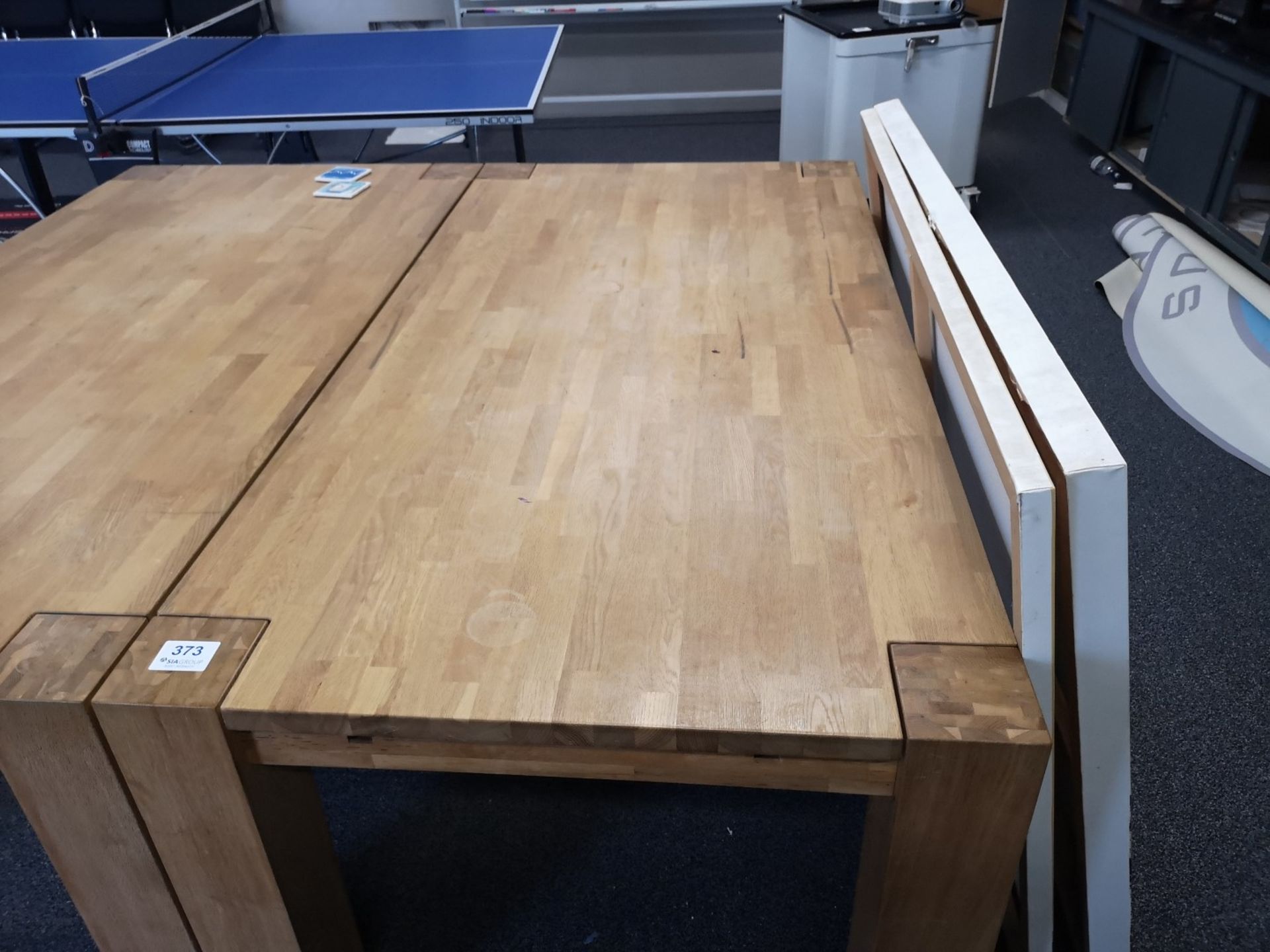 Hardwood Oak Table (approx 2M x 1M) - Image 2 of 2