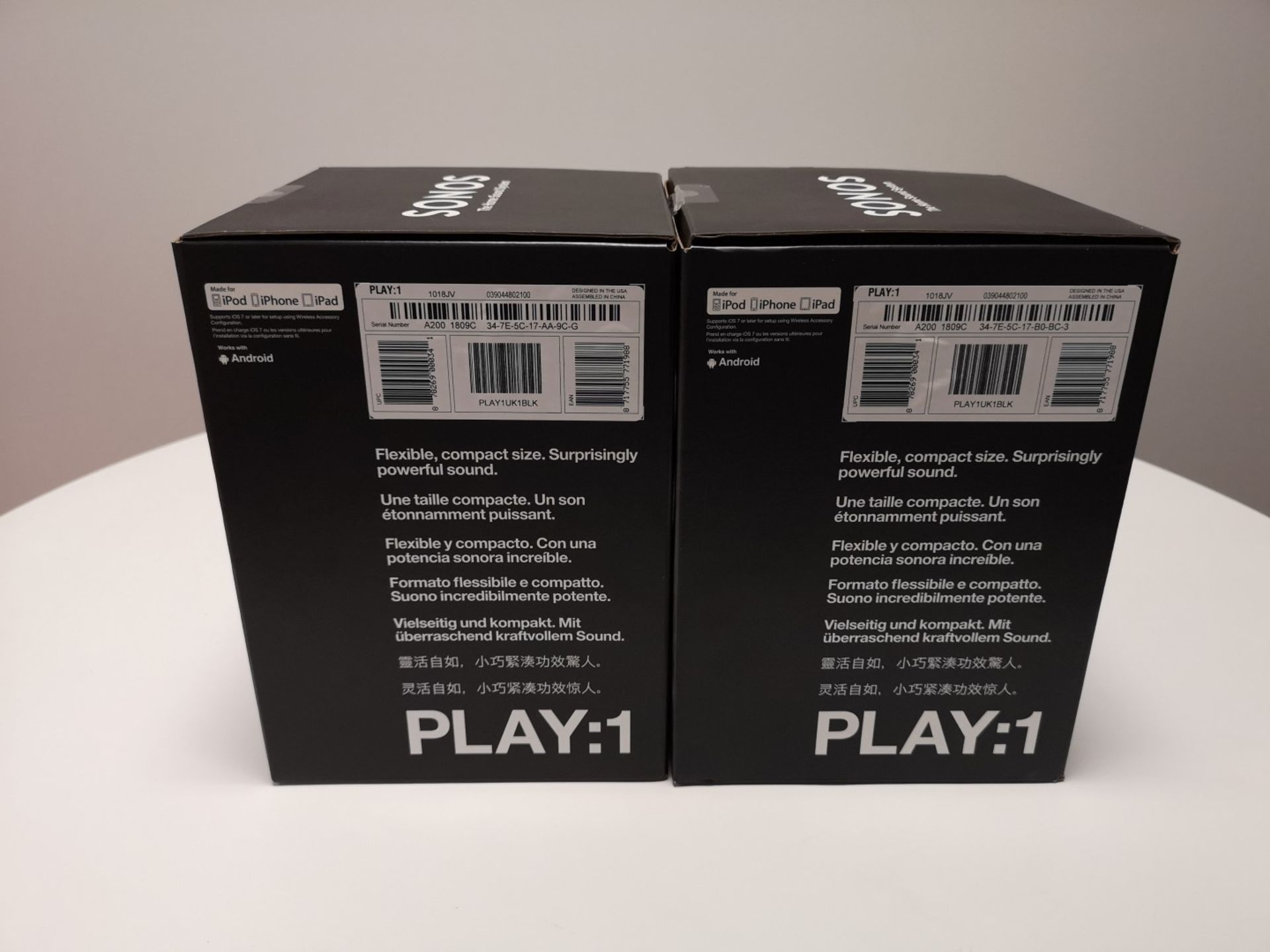 Two Sonos Play:1 Bluetooth Speaker - Image 3 of 5