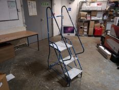 Three Rung Stepladder on Wheels