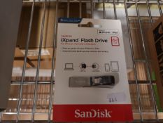 Quantity of Sandisk iXpand 128GB & 64GB Flash Drives (20)