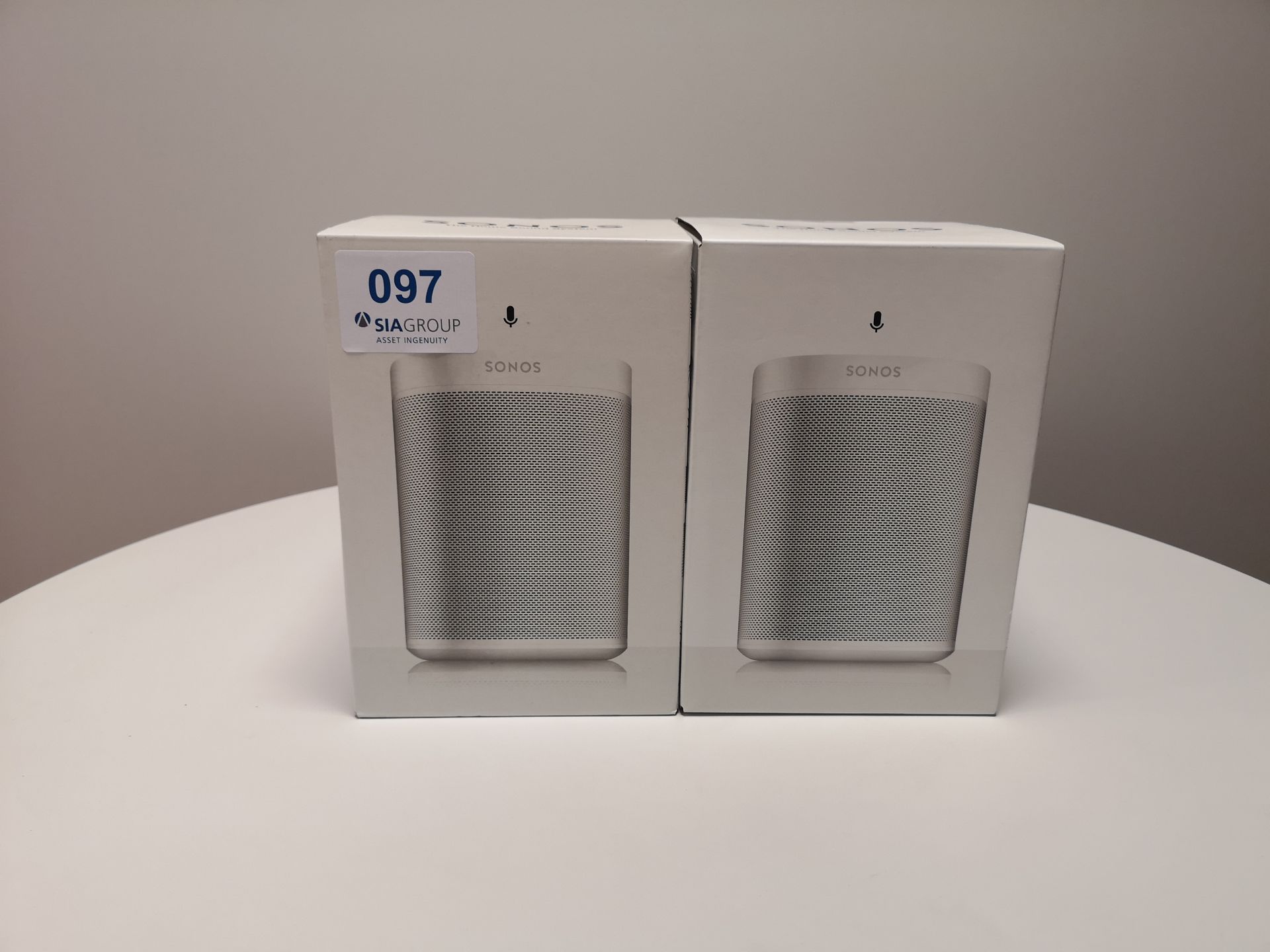 Two Sonos One Bluetooth Speaker