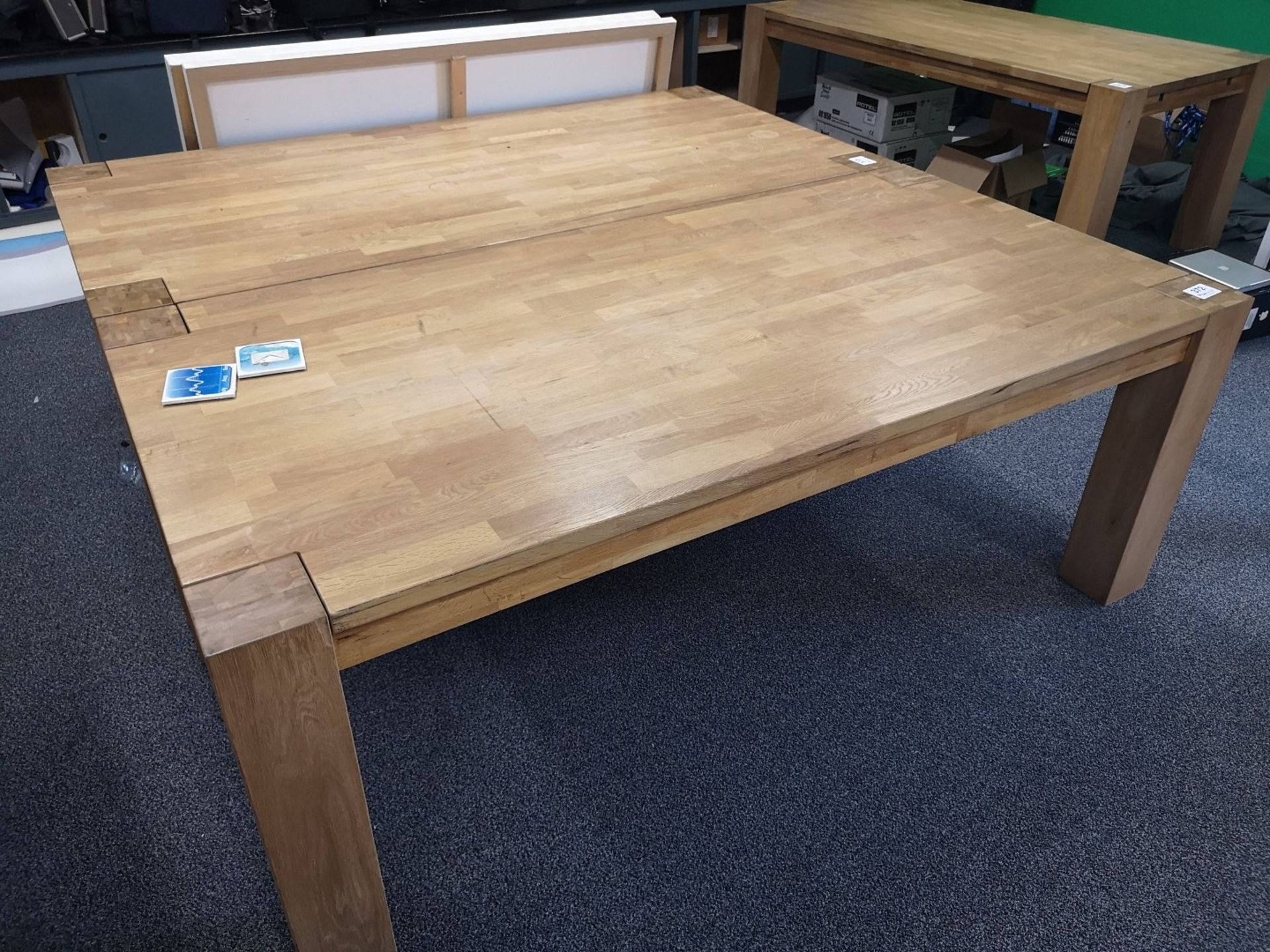 Hardwood Oak Table (approx 2M x 1M) - Image 2 of 2