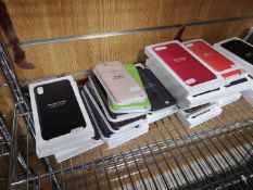 Quantity of Authentic Apple iPhone Leather & Silicon Cases (61)