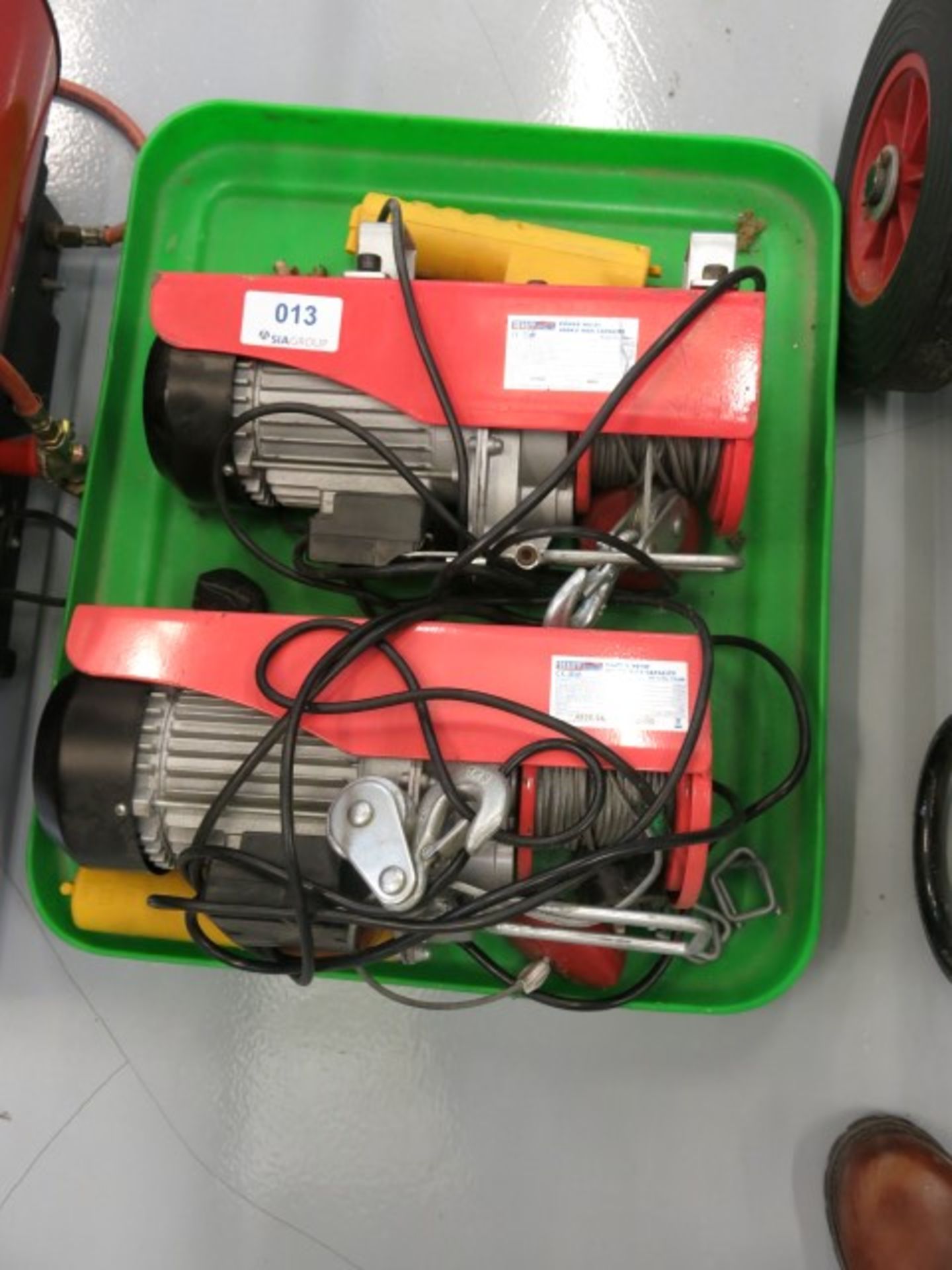 (2) Sealey PH400 power hoists