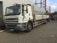 DAF CF 65.220 sleeper cab 18t dropside truck, Registration No. DX14 CYY