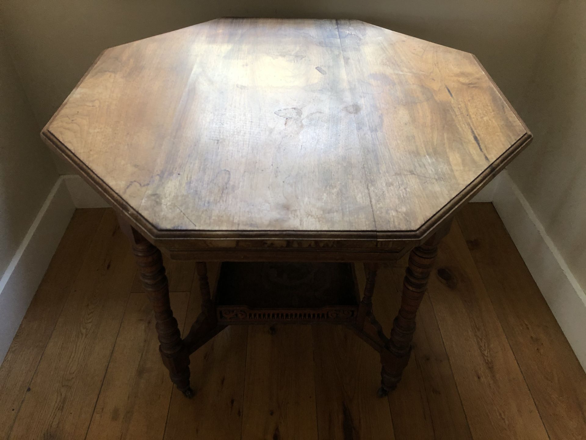 Octaginal Wooden Occasional Table - Image 2 of 3