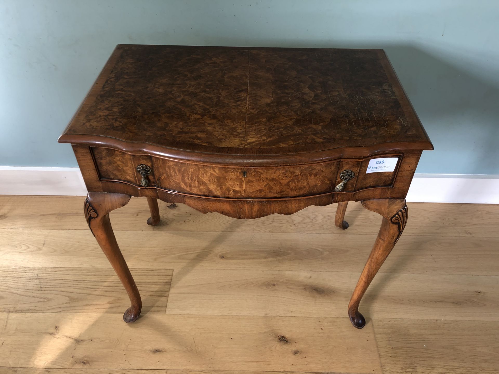 Walnut Side Table With Single Drawer - Image 3 of 3