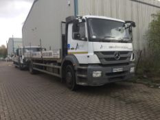 Mercedes Benz Axor sleeper cab 18t dropside truck, Registration No. YF63 HXN