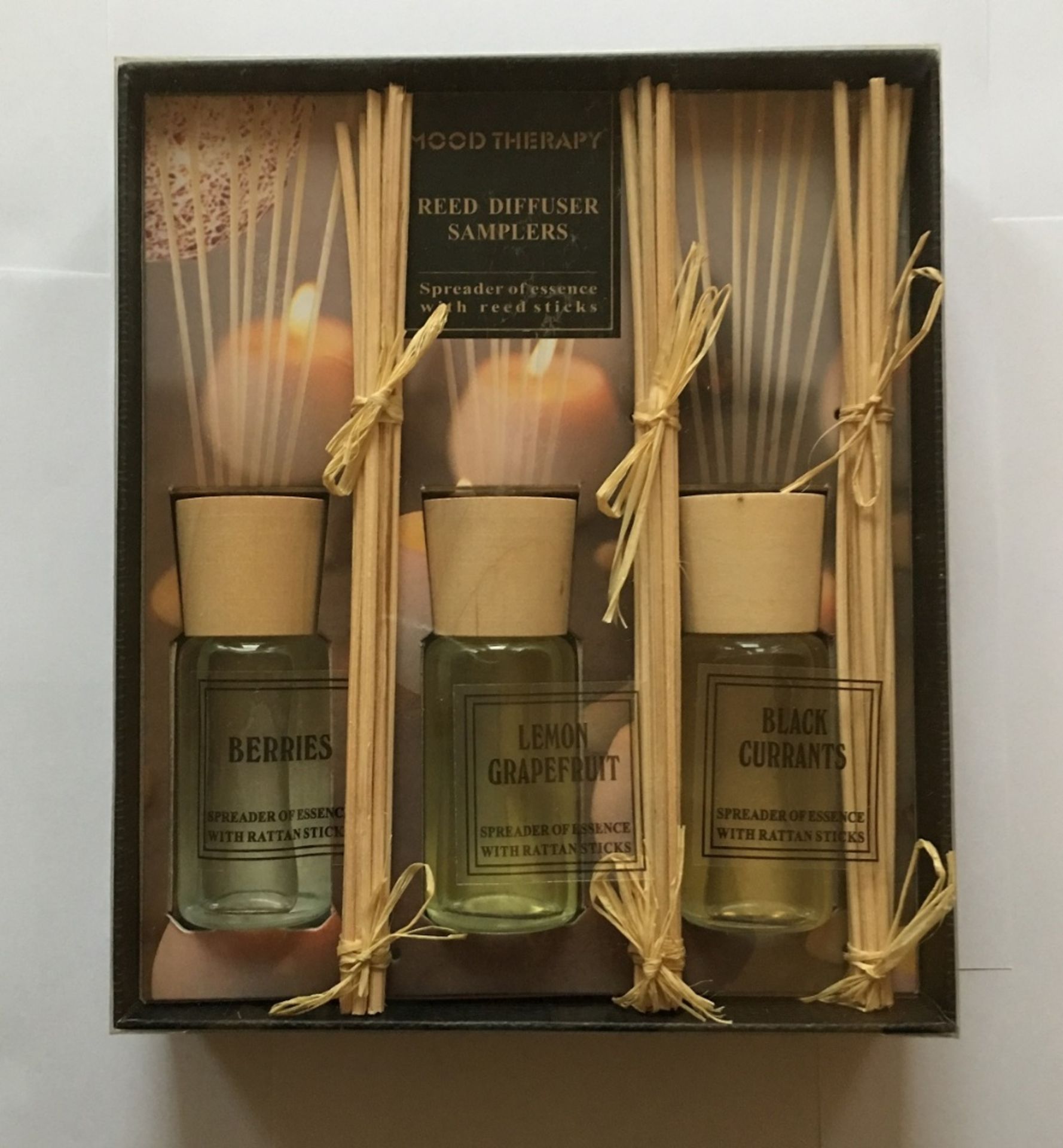 24 x Mood Therapy Reed Diffuser – Assorted Fragrances 90ml each – UK Delivery £20 – NO VAT