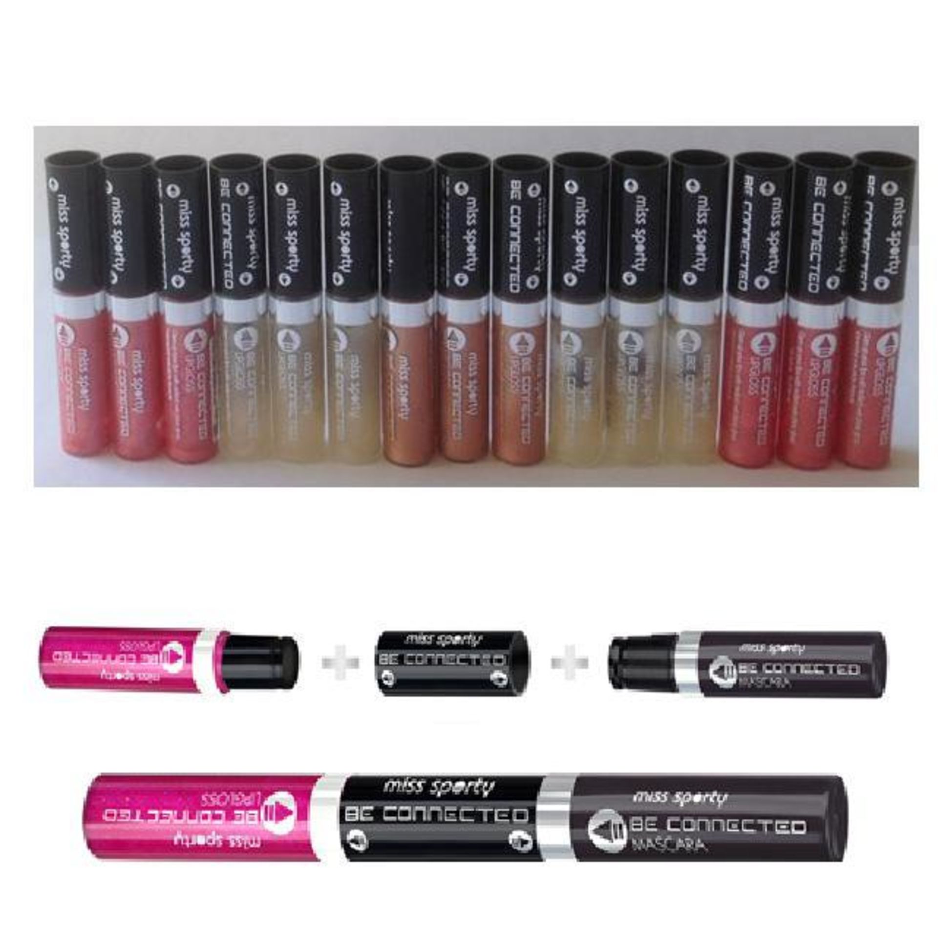 300 Miss Sporty be Connected Lip Gloss –3 Shades May have Tester labels - NO VATUK Delivery £15
