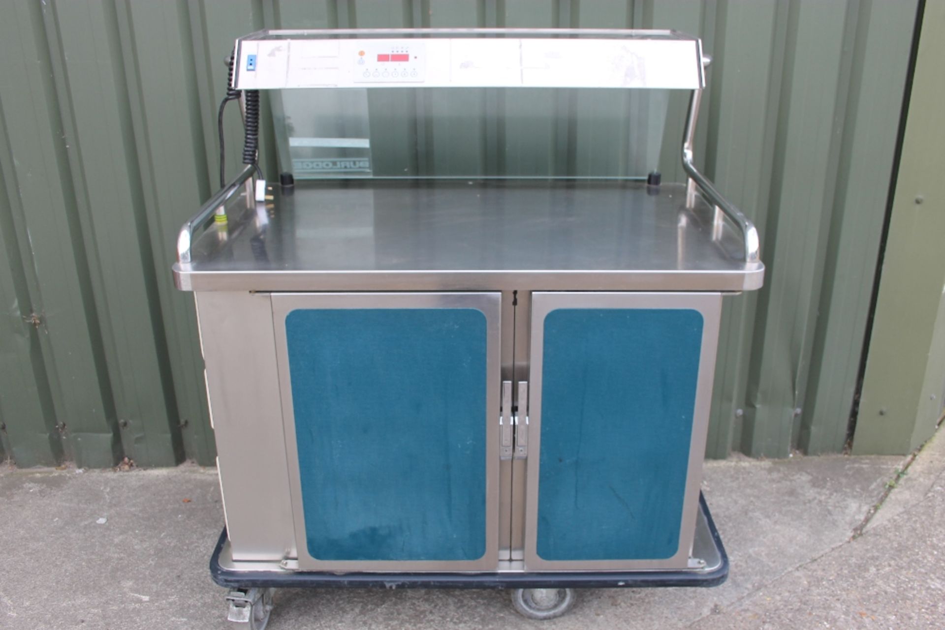 Multigen Burlodge Mobile Hot Cupboard / Serving Trolley   Tray Storage below -1ph