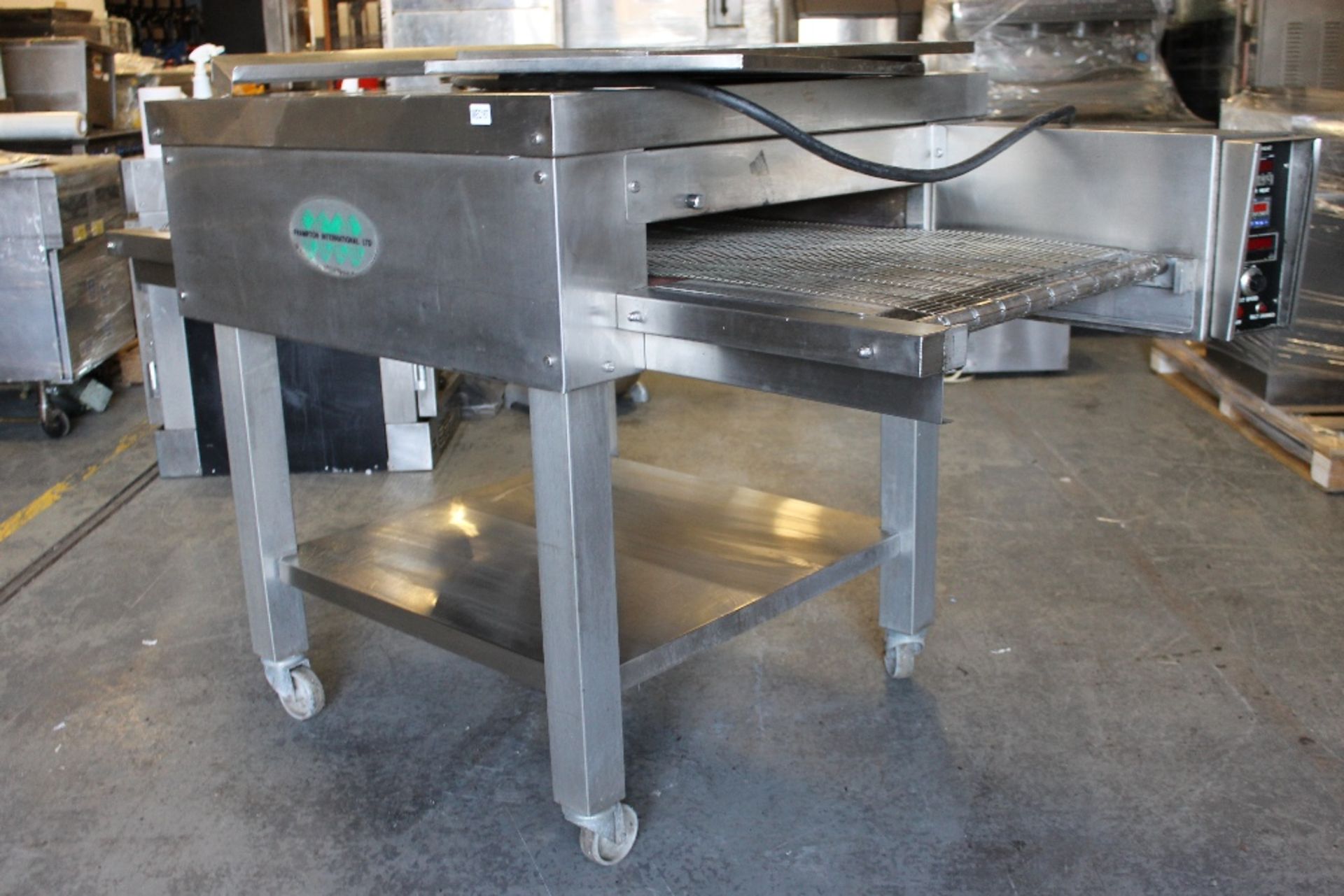 Frampton Large Pizza Conveyor Oven – on mobile stand   W210cm x H118cm x D106cm