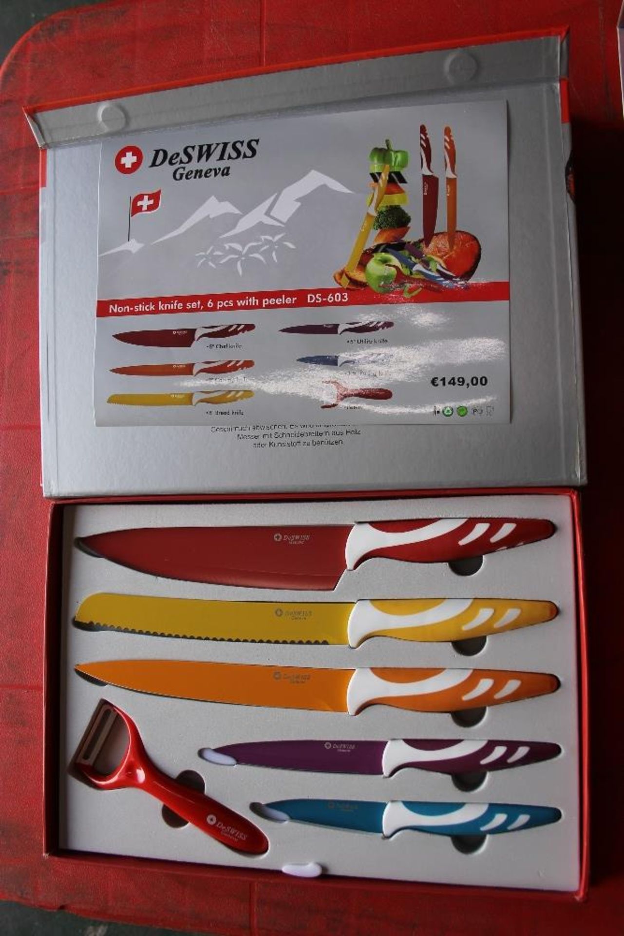 Deswiss Geneva 6 pcs Knife Set – Multi Coloured - Bild 2 aus 2
