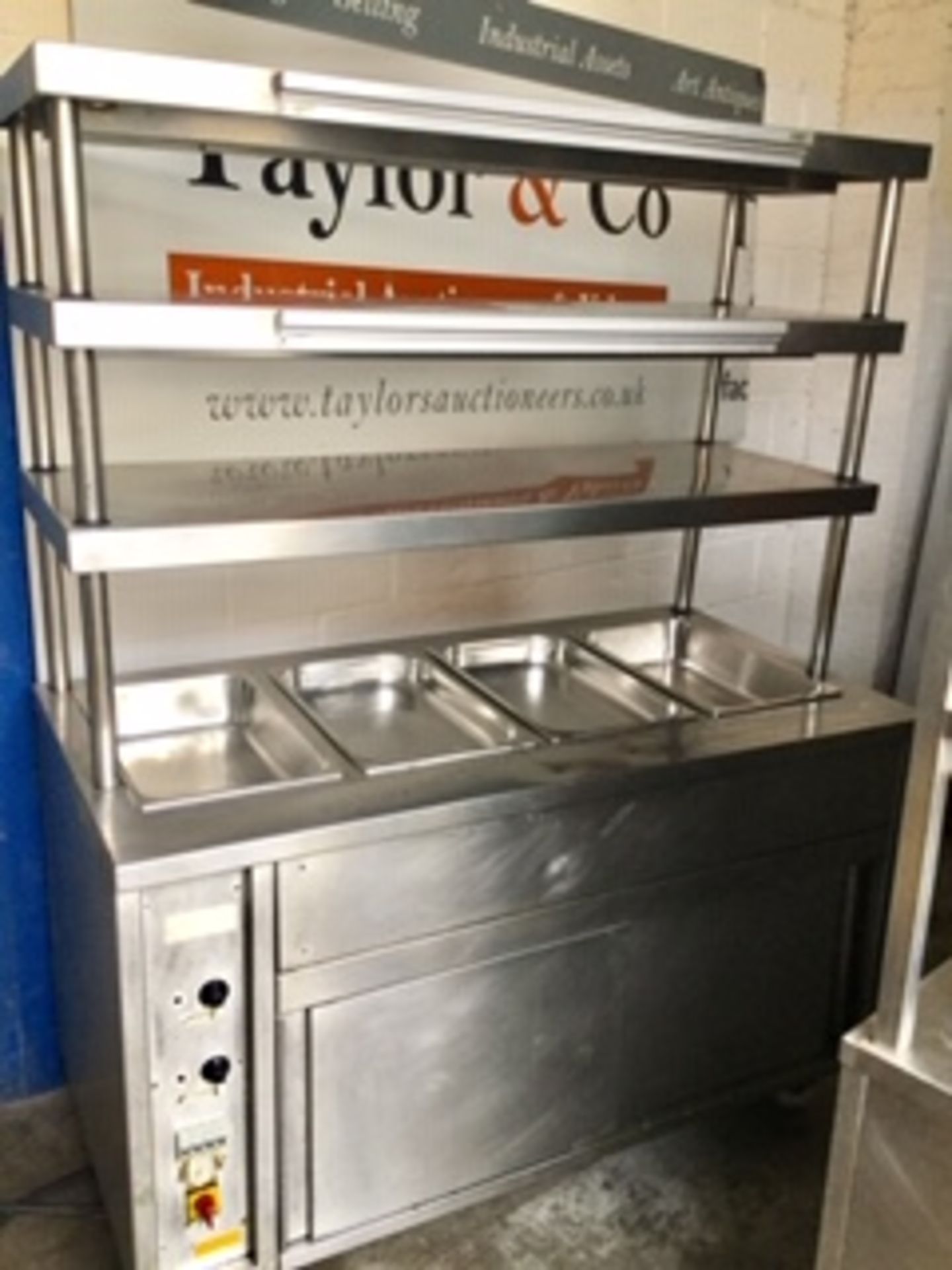 Four Pan Bain Marie / Hot Cupboard & Gantry – Electric – NO VAT