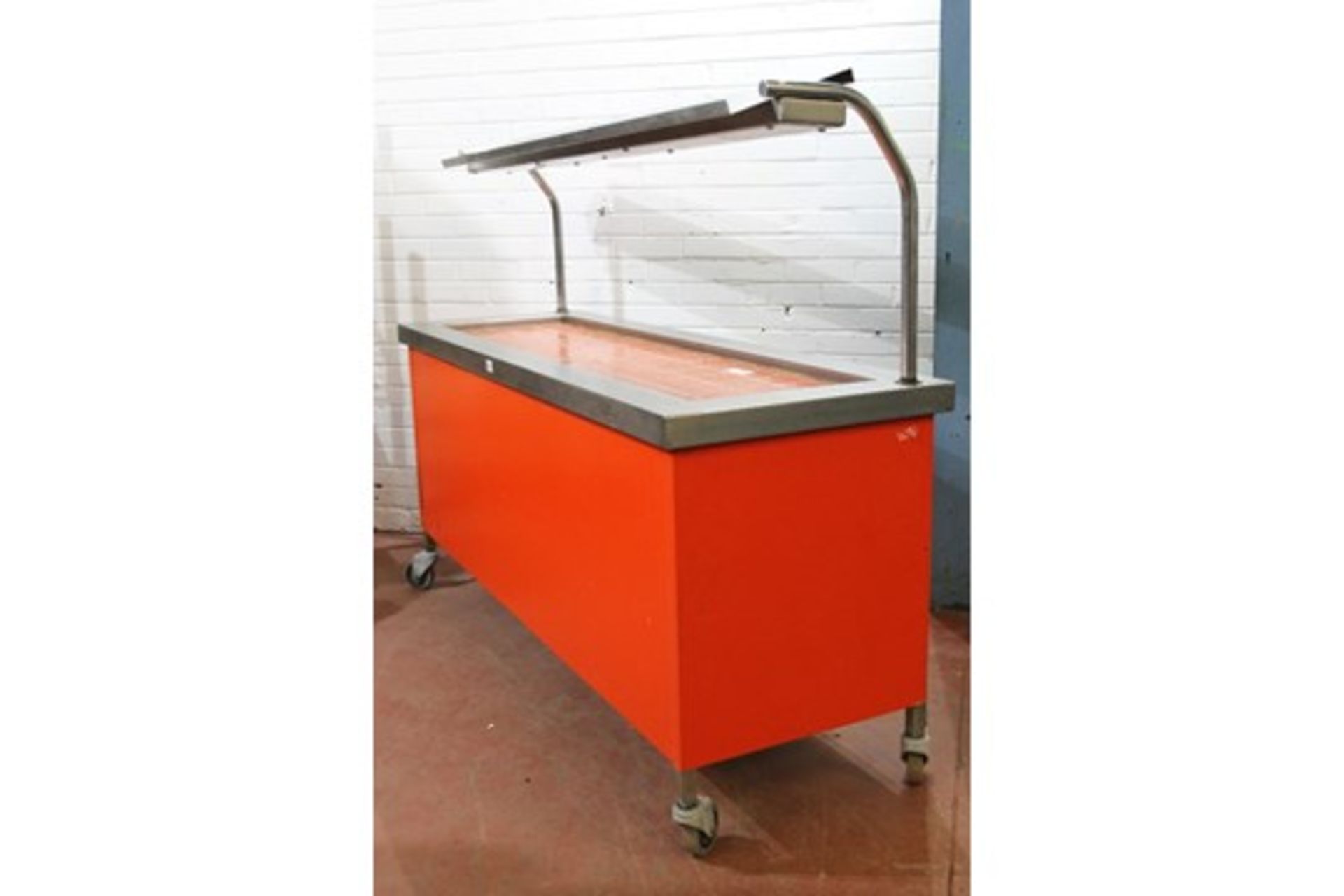 Large Tile Topped Serving Unit with Under Storage   Mobile- W142cm x H142cm x D60cm – NO VAT - Image 2 of 2