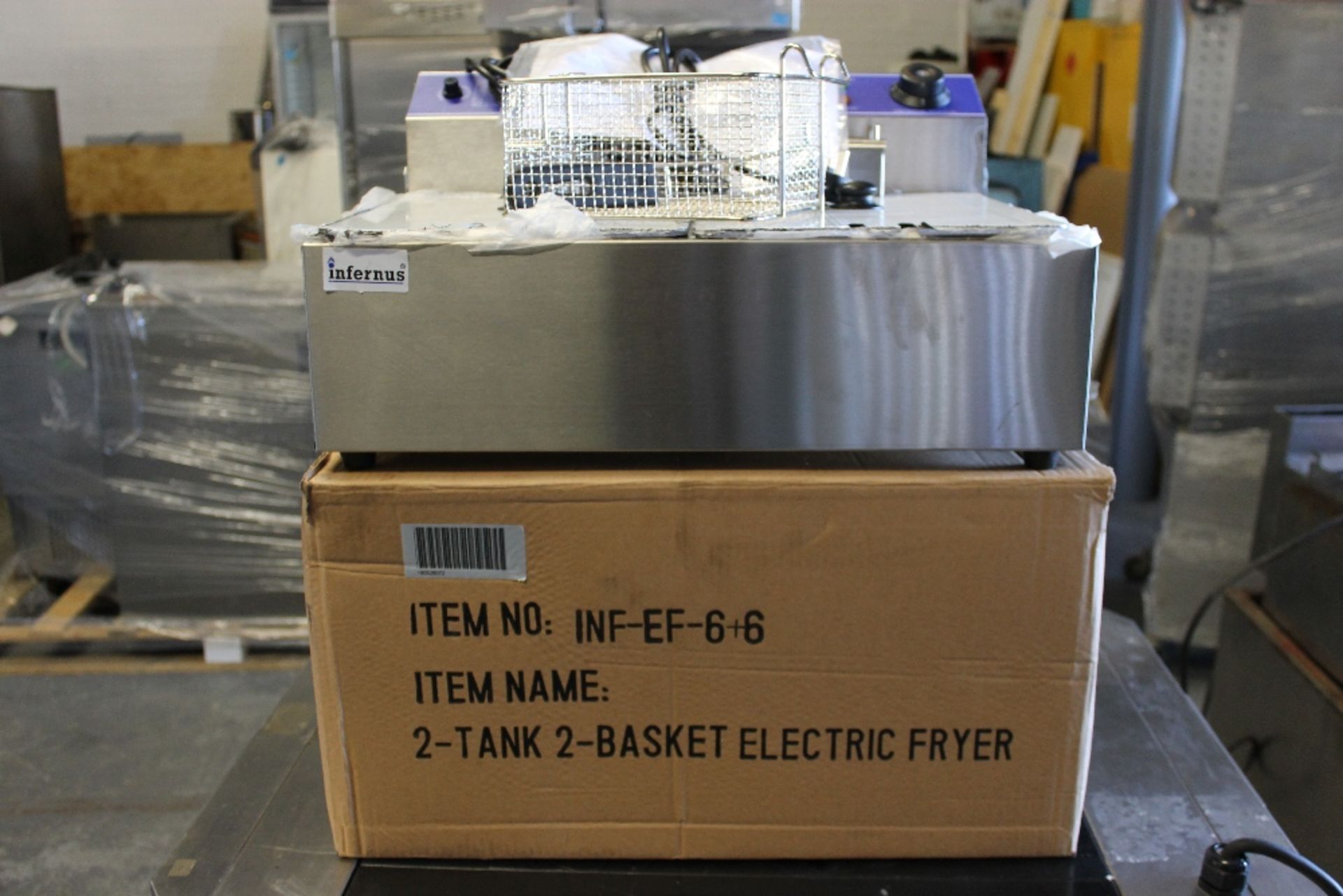Infernus Twin Tank Double Basket New & Boxed Electric Fryer 1ph   Model INF-EF-6+6 - Image 2 of 3