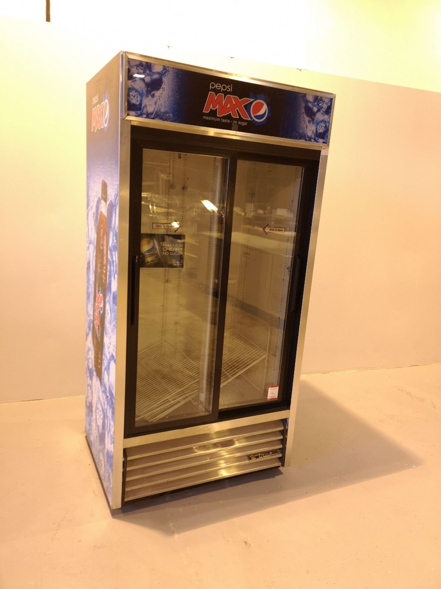 Glass Door Drinks Fridge - 5 shelves 230V H200cmxW100cmxD75 cm