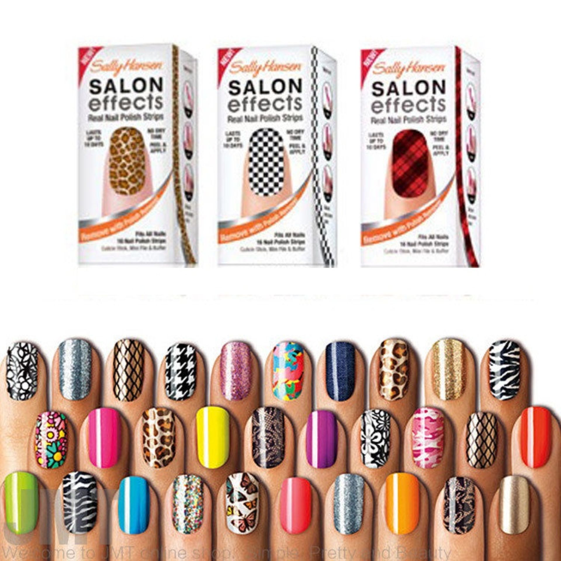 100 Sally Hanson Salon Effects Nail Polish Strips – NO VAT   Random Shades – UK Delivery £15