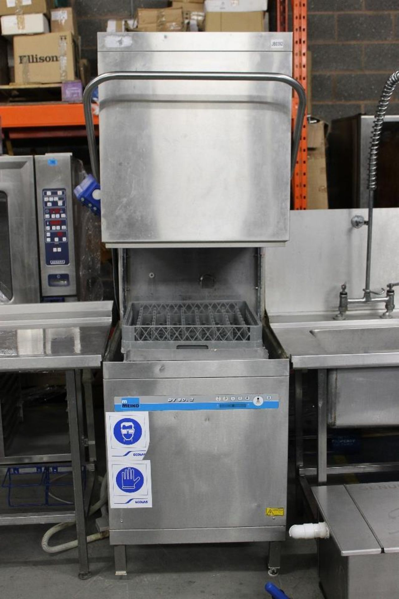 Meiko AV 80.2 Pass Through Dishwasher Complete Unit with Grease Trap Wash Baskets + Moffat Feed - Image 4 of 6