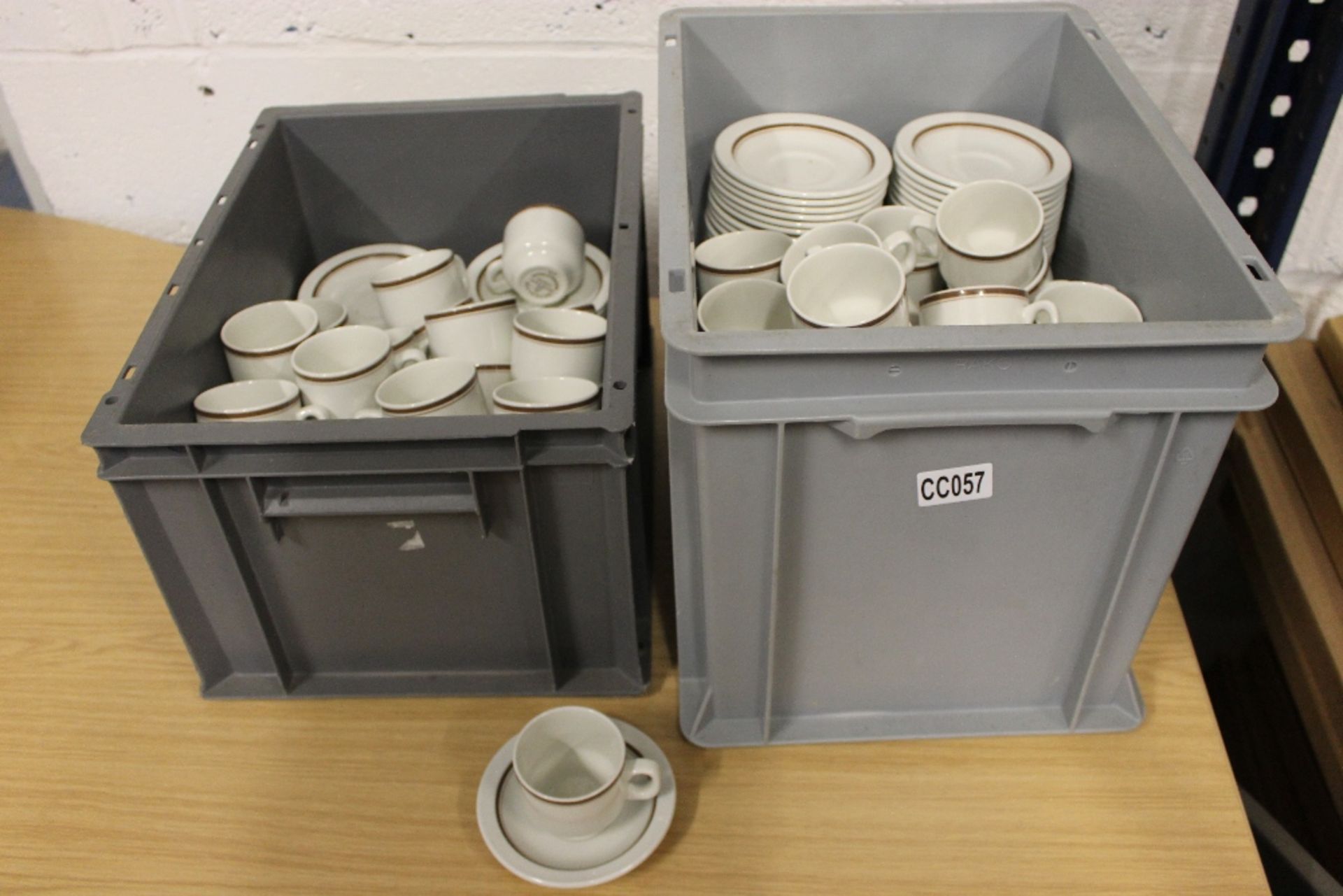 2 Crates of Espresso Cups & Saucers