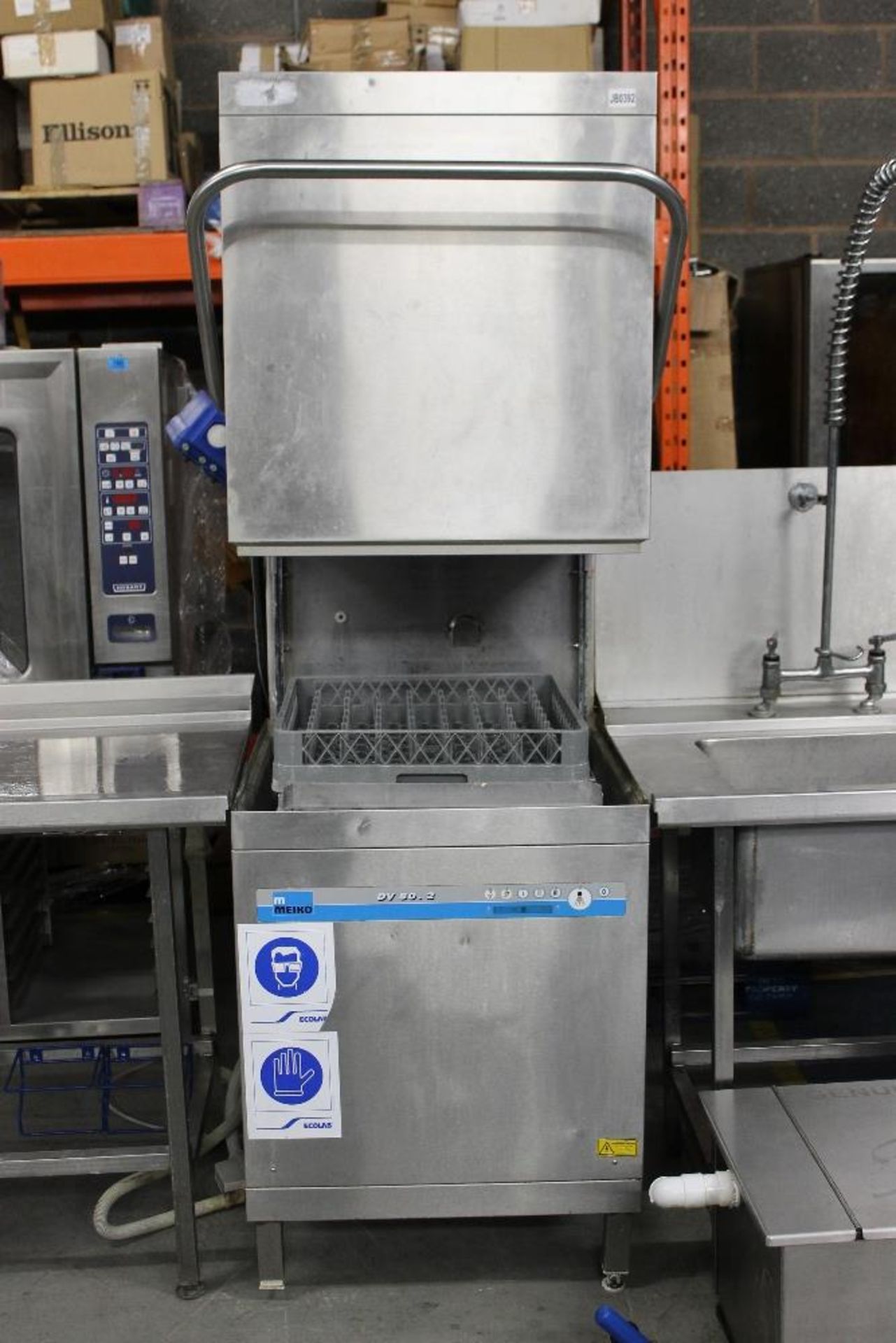 Meiko AV 80.2 Pass Through Dishwasher Complete Unit with Grease Trap Wash Baskets + Moffat Feed - Image 4 of 5