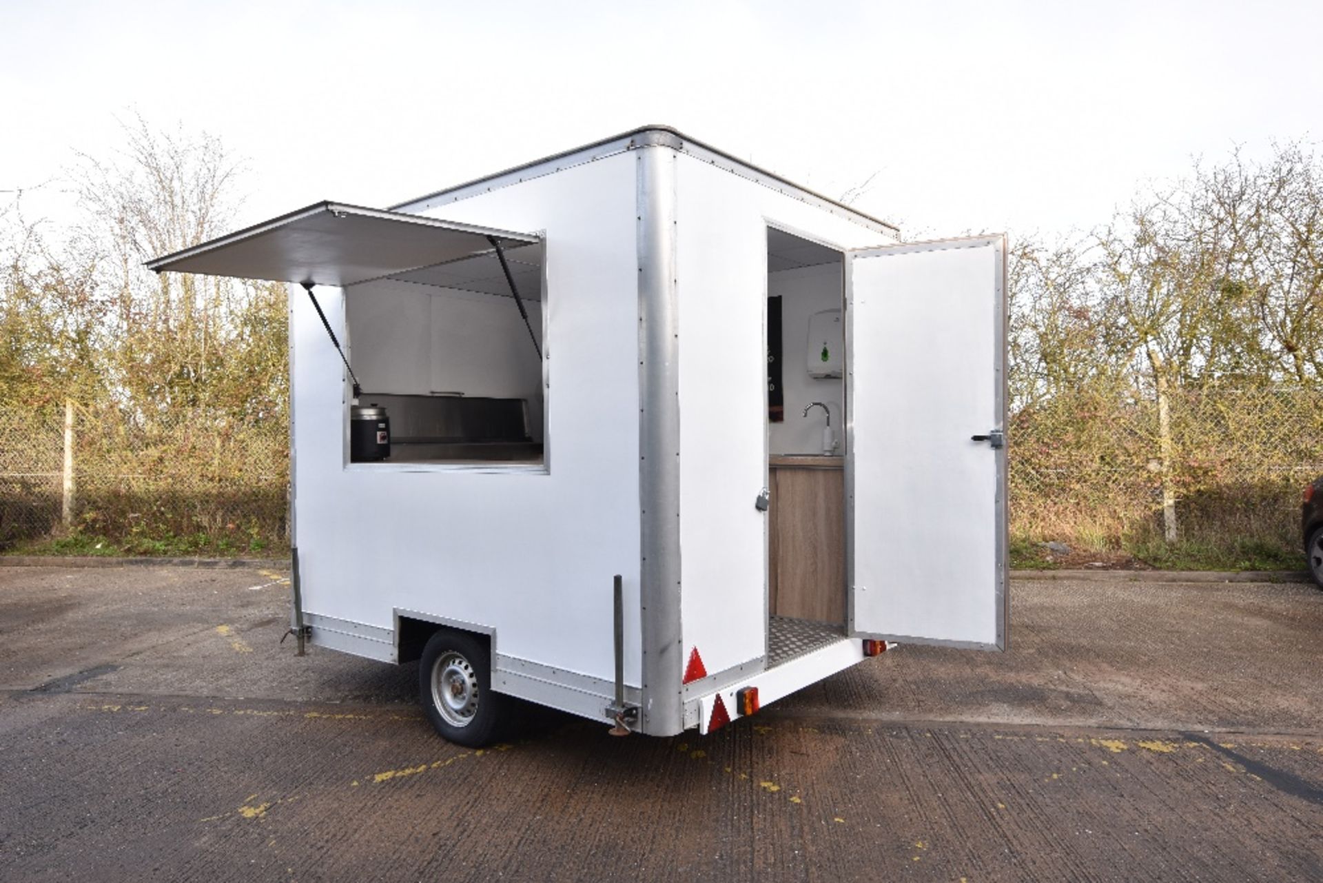 Catering Trailer 9” x 7” – White - completely refurbished - NO VAT Fitted out for Jacket Potatoes