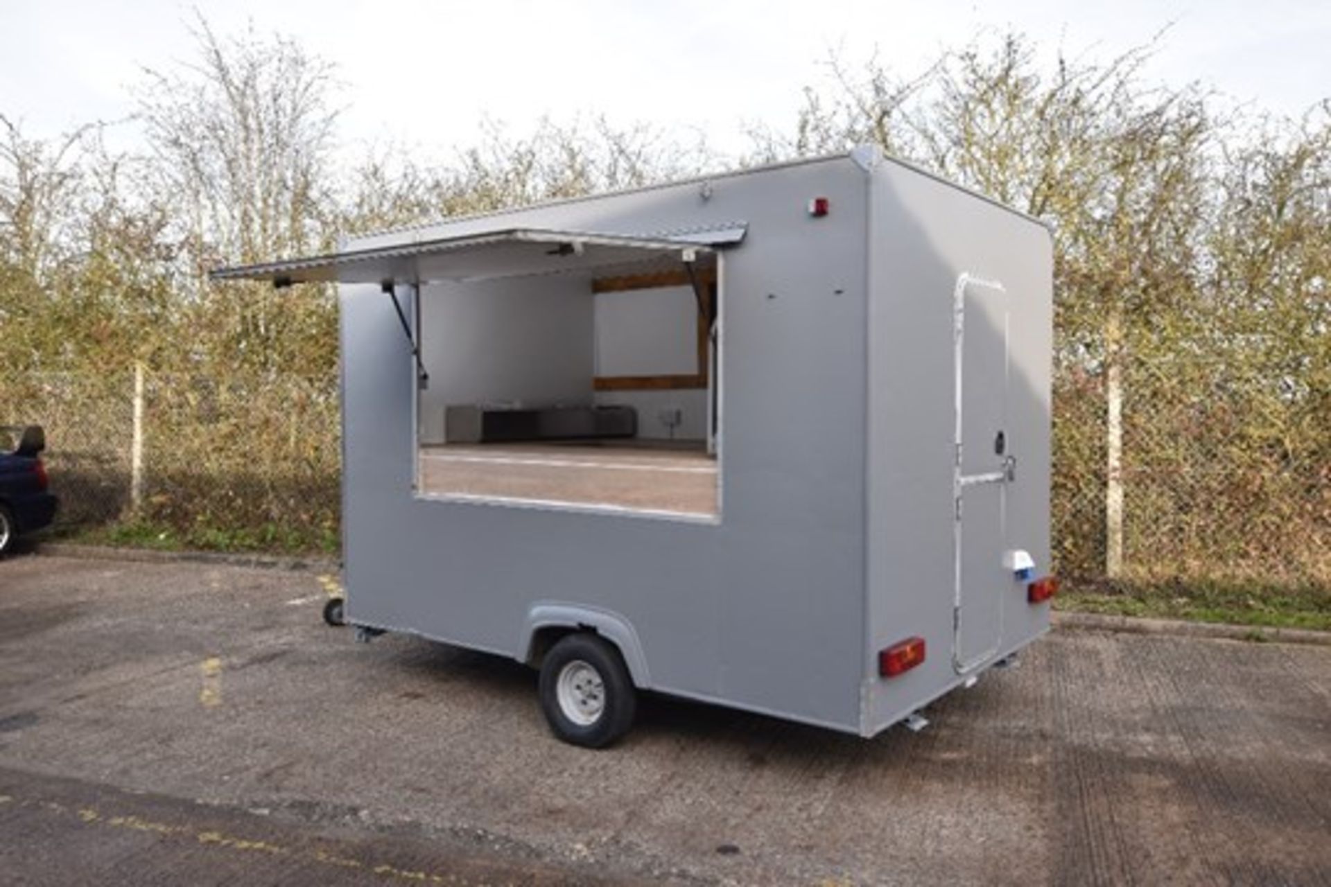 Catering Trailer 10”x 6” – completely refurbished – Grey Paint Finish Fitted out for Coffee,